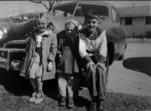 Cousin Margaret Ann (L), Sammy Gene and Cousin Nelson Jenkins (R) ca. 1952