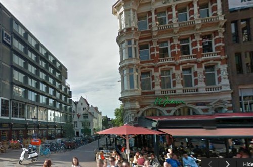 Bakkerstraat, Amsterdam, the Netherlands. On the short alley in the early 1600s stood the Bake House where the first Baptist Church was formed by John Smyth. Photo credit: Google maps